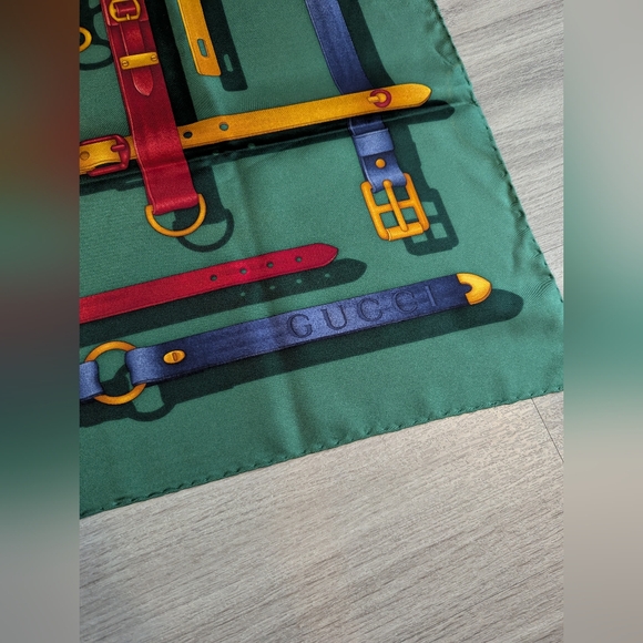 Gucci Horsebit Silk Scarf - 33" square - Picture 6 of 11